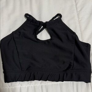 Black Halter Dance Crop Top